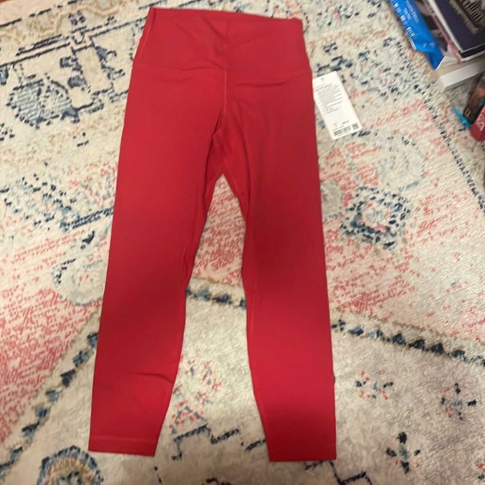 Red Lululemon align yoga pants NWT size 8